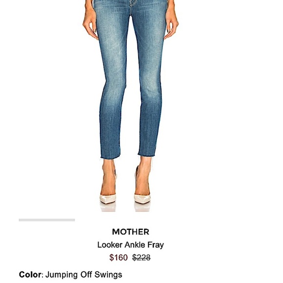 MOTHER Looker Size 27 Jeans High Waist Ankle Fray - Picture 12 of 16